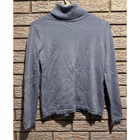 Pendleton Sweaters - Pendleton Womens Light Blue 100% Merino Wool Turtleneck Sweater Size M RN29685